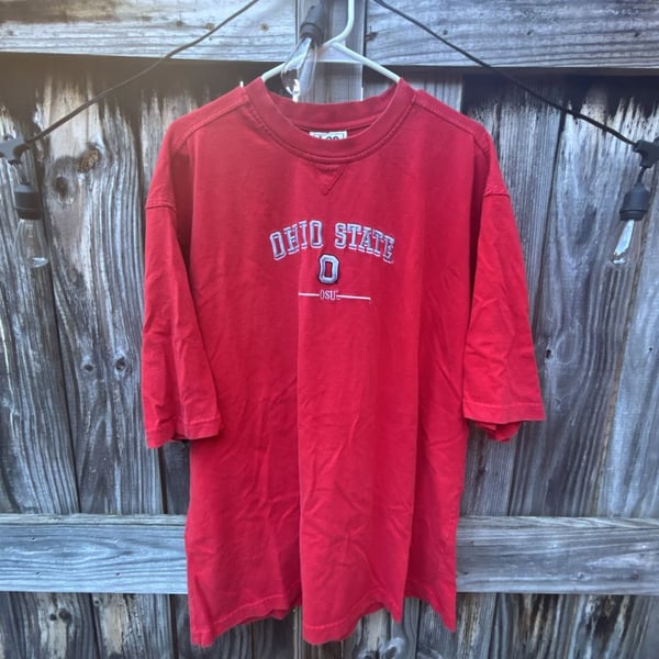 Lee Sport Ohio State Buckeyes T-Shirt Size XL Red Vintage