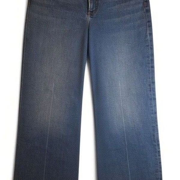 Express Wide Leg High Rise Jeans Size 8R Blue Denim
