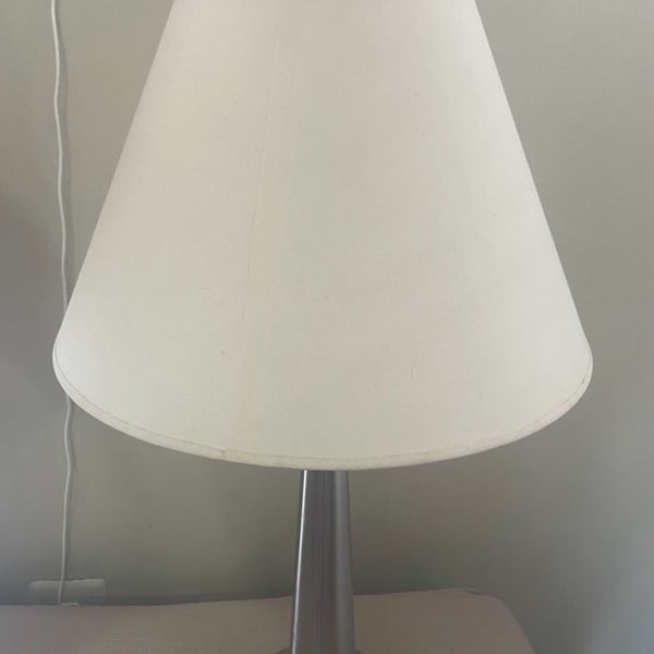 Modern Brushed Nickel Table Lamp with USB Port