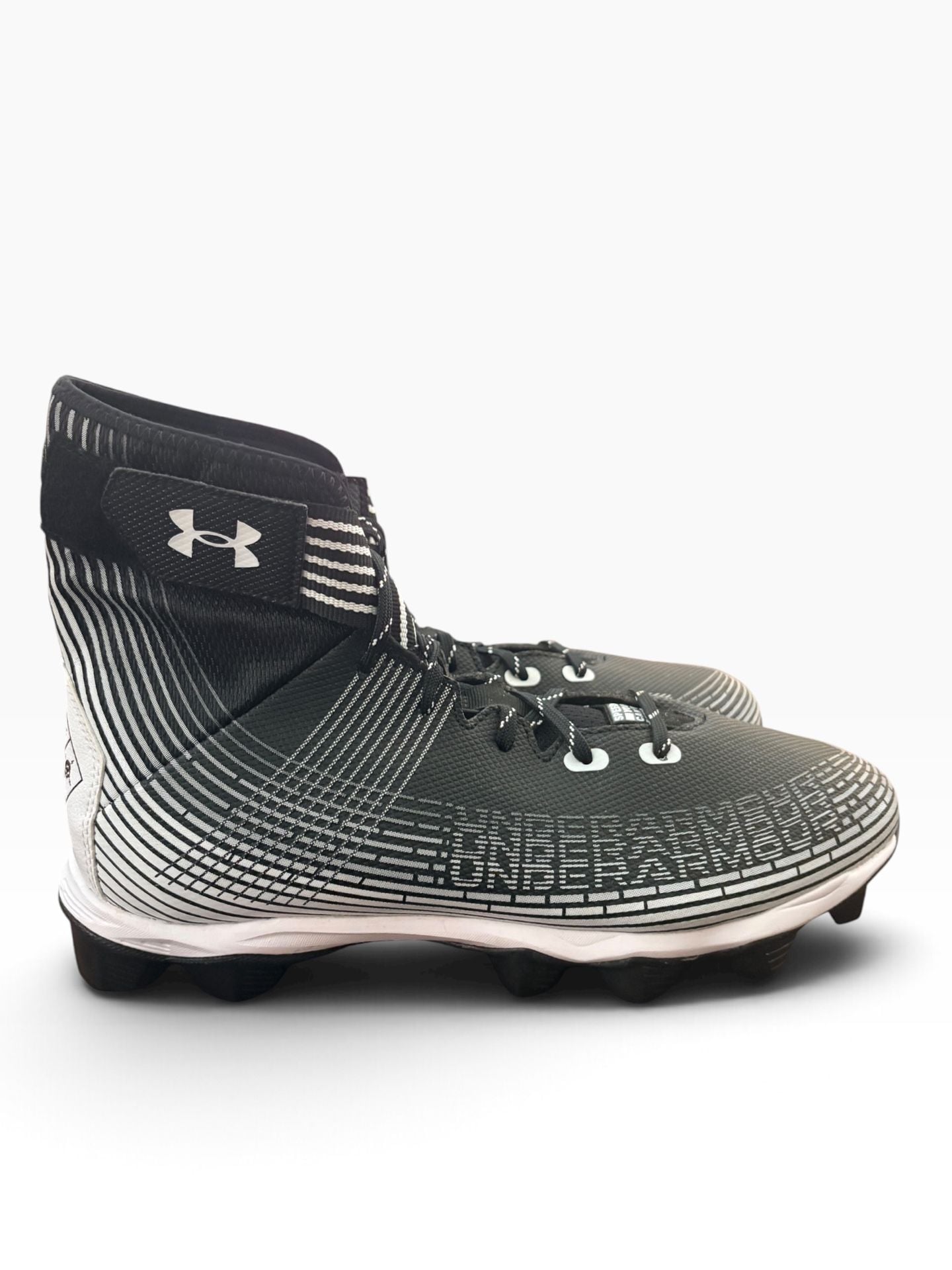 Under Armour Highlight Franchise Football Cleats Black White 3
