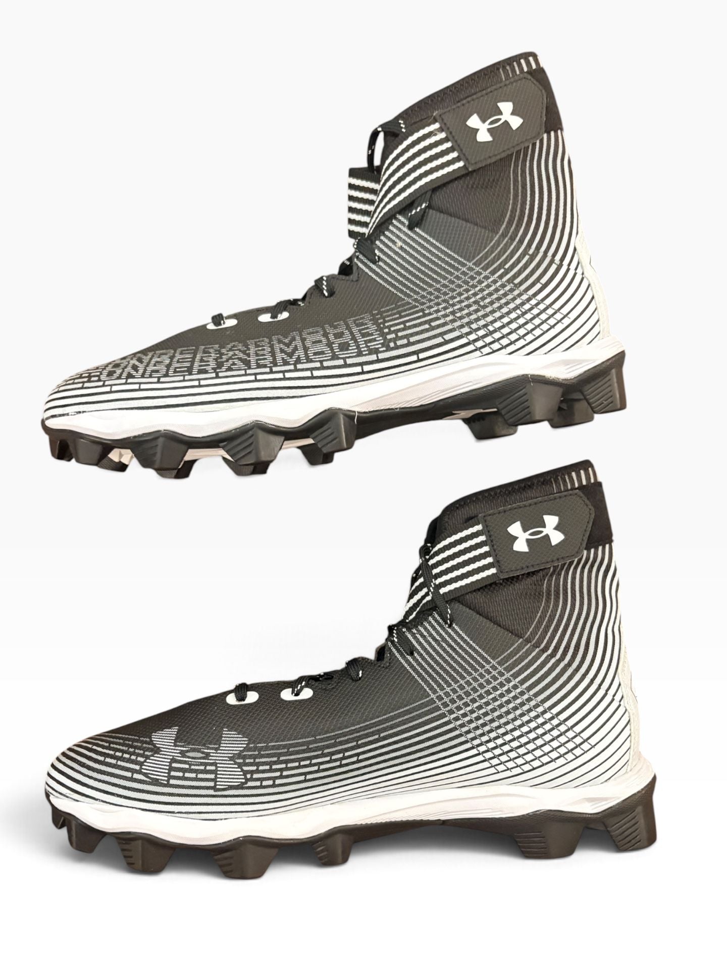 Under Armour Highlight Franchise Football Cleats Black White 4