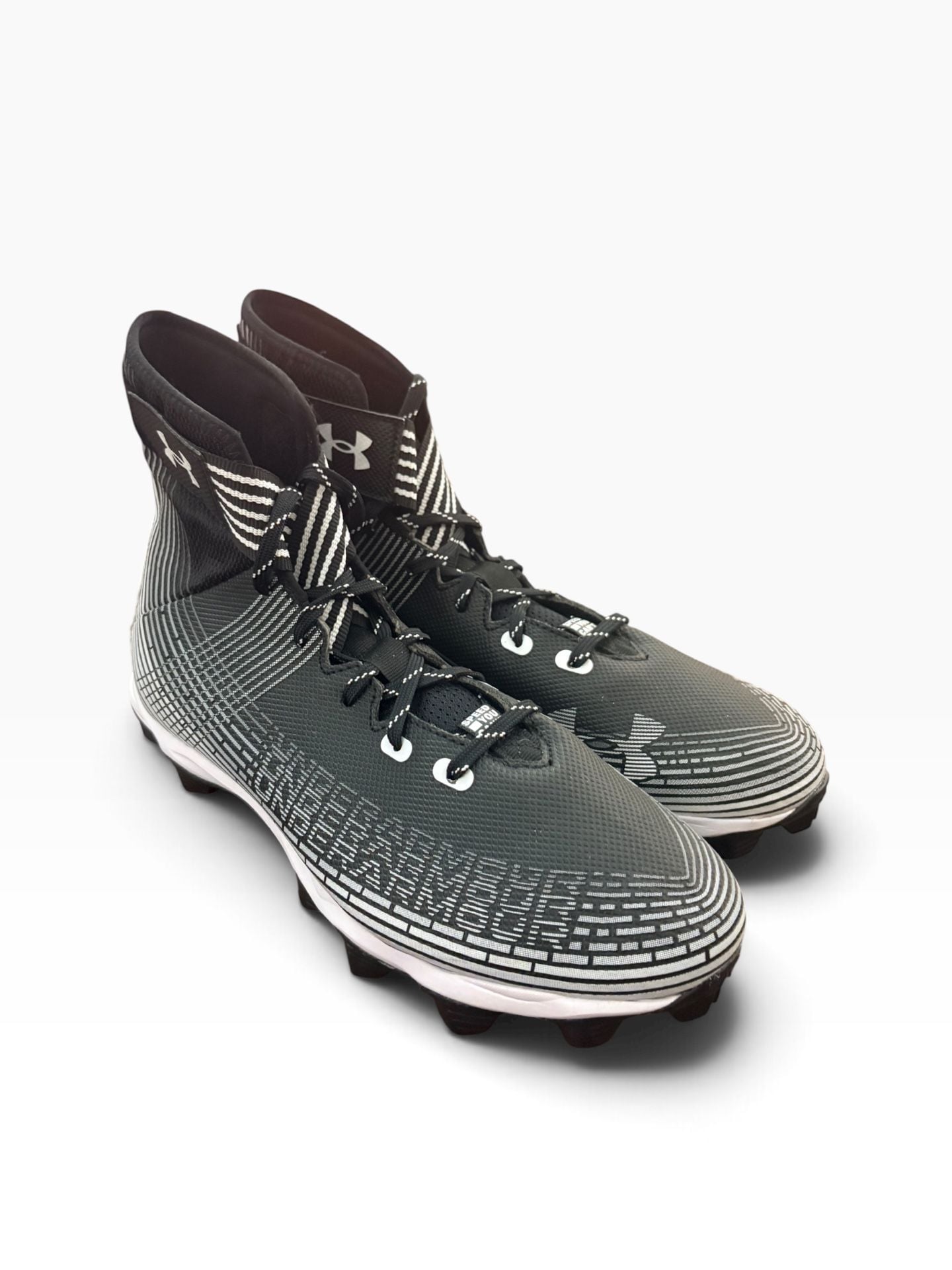 Under Armour Highlight Franchise Football Cleats Black White 10