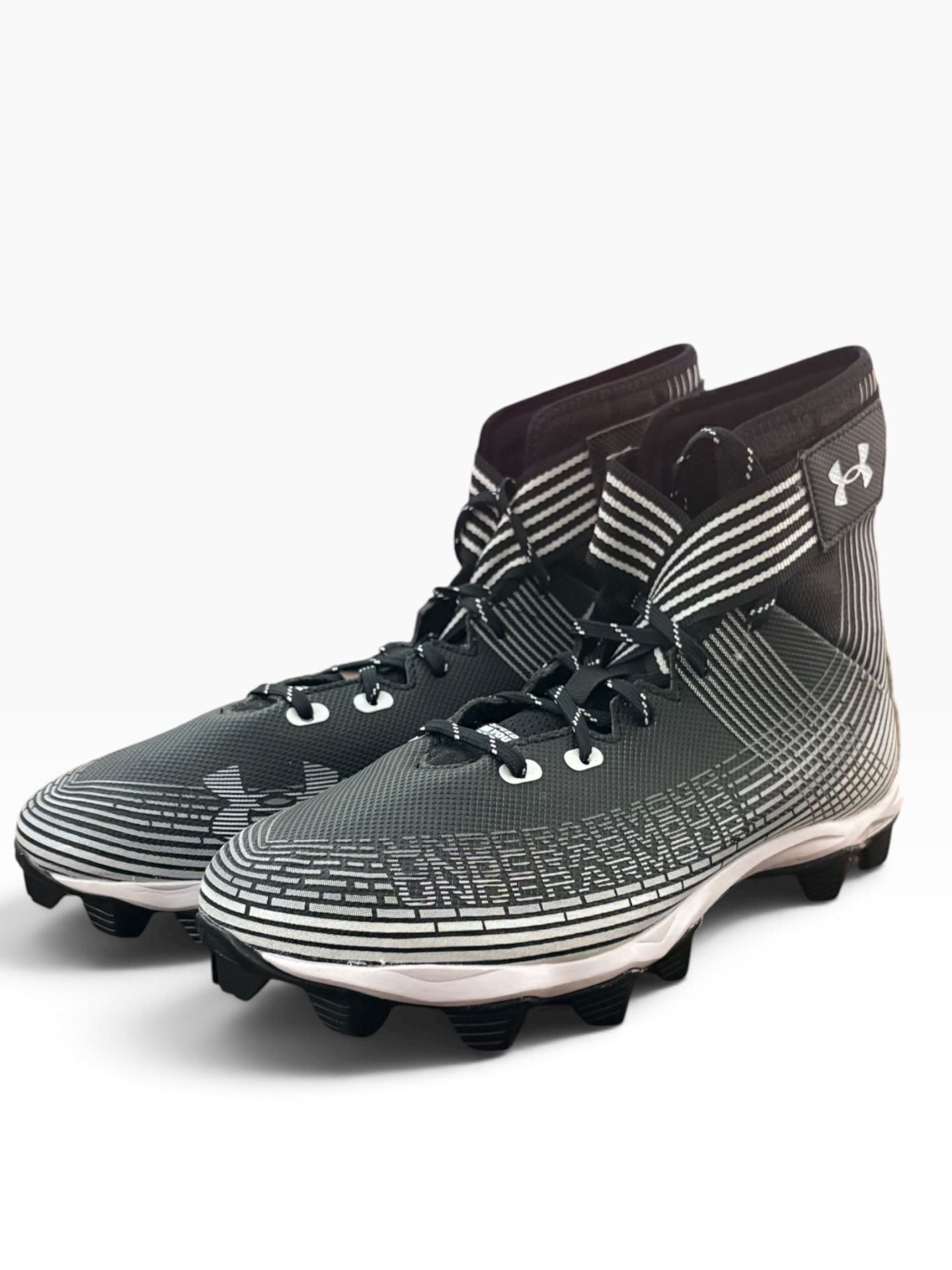 Under Armour Highlight Franchise Football Cleats Black White 11