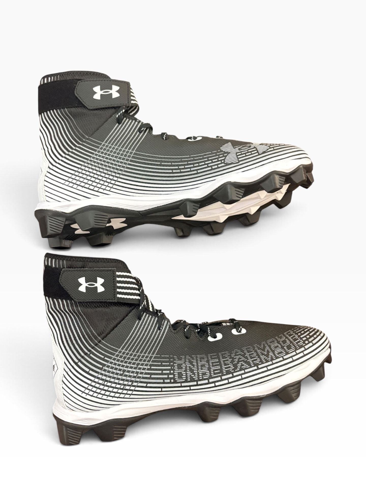 Under Armour Highlight Franchise Football Cleats Black White 13