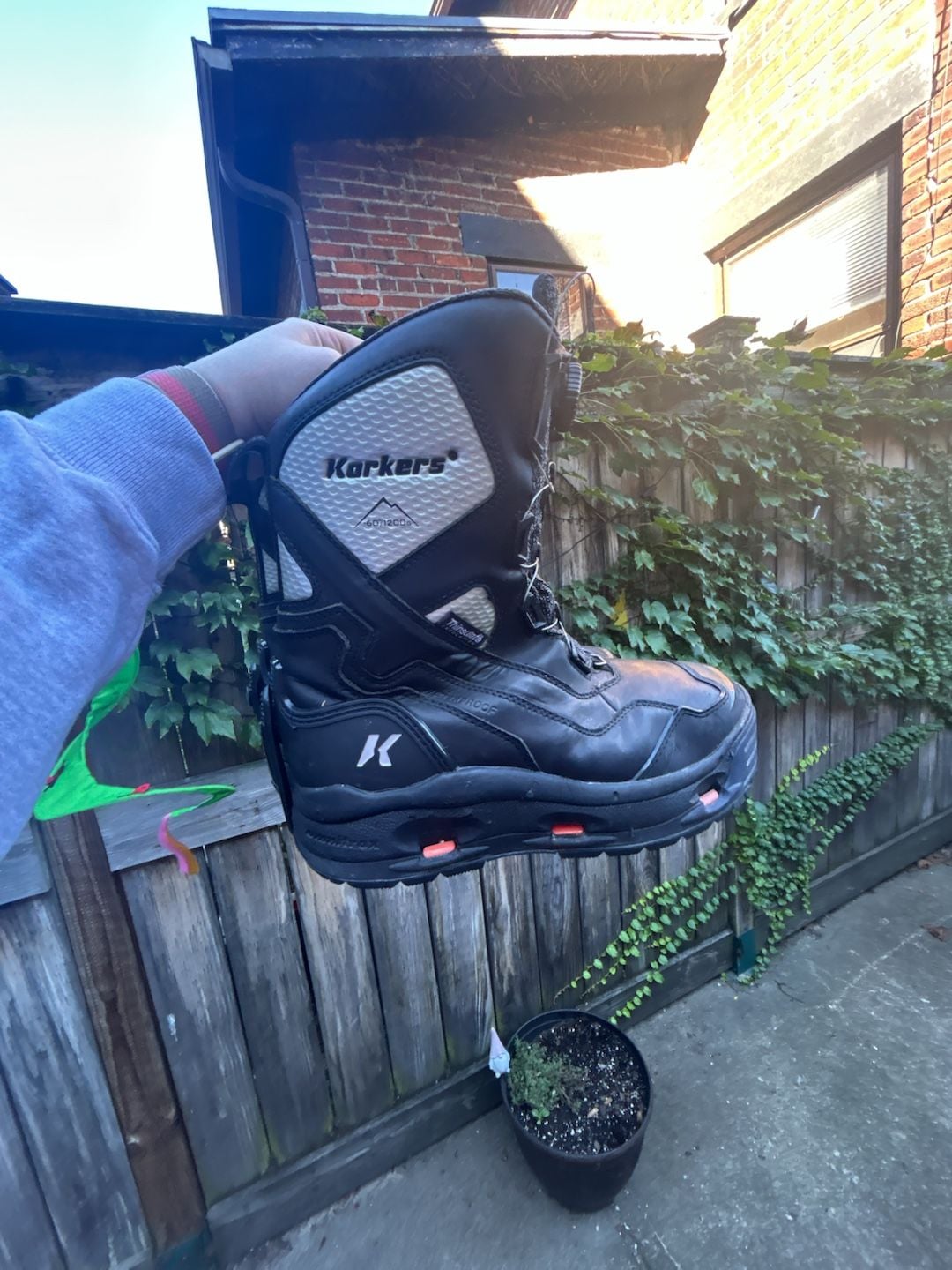 Korkers Polar Vortex 1200 Size 10 Mens Black Snow Boots 4