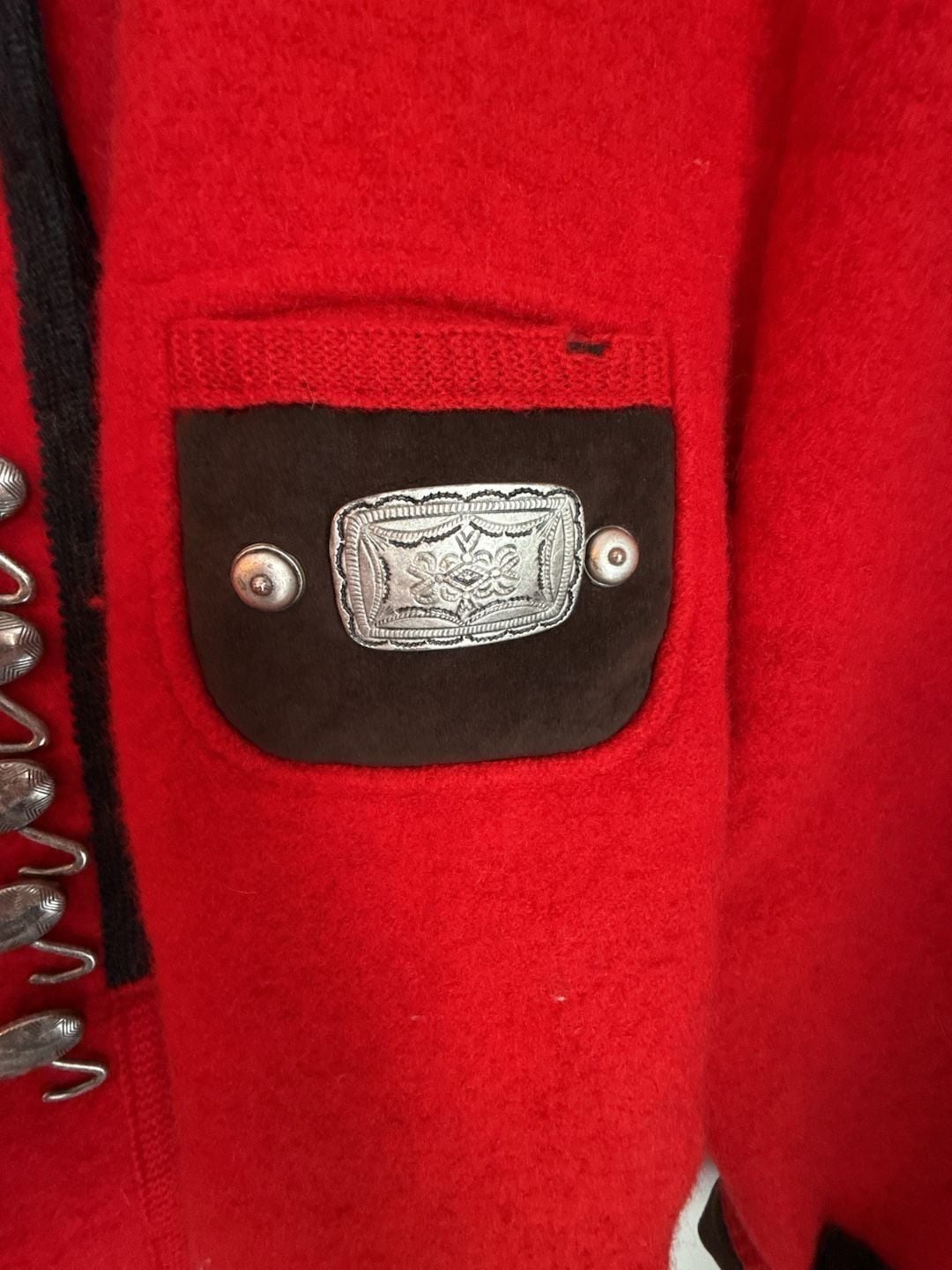 VTG Wesenjak Austrian Wool Jacket Size 12Red Trachten 6