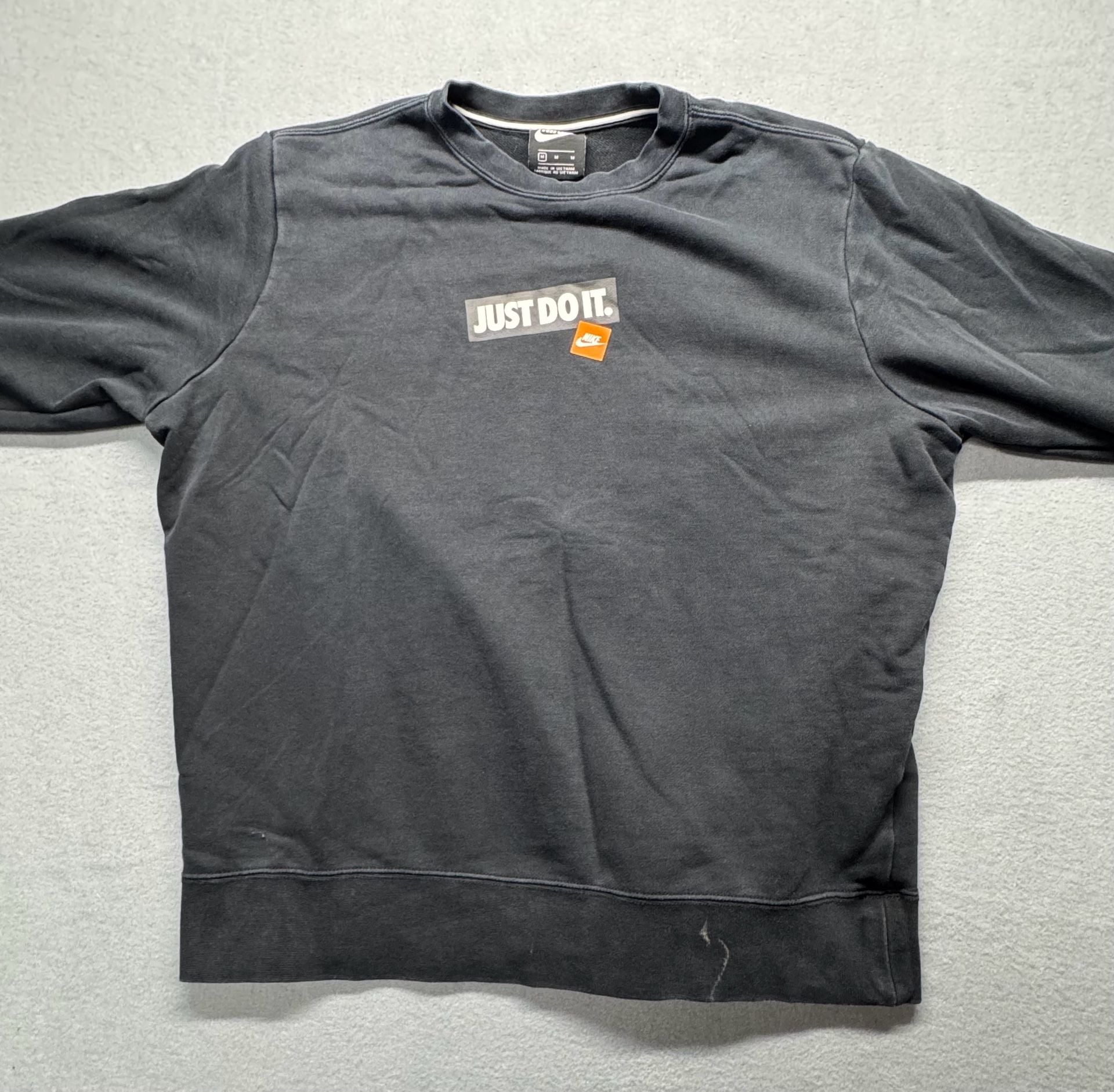 Nike Just Do It Sweatshirt Size M Black Fear Quotes Pullover 2