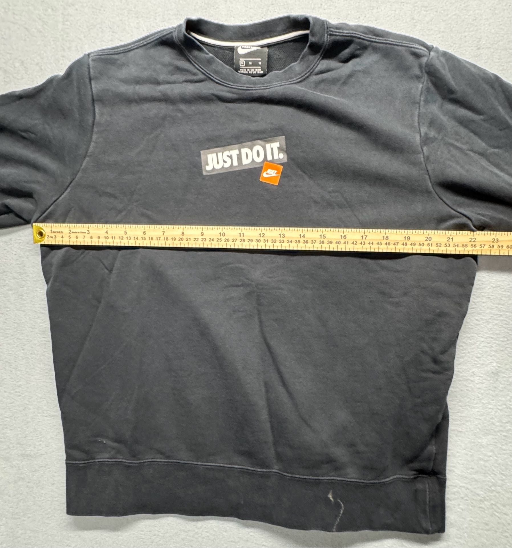 Nike Just Do It Sweatshirt Size M Black Fear Quotes Pullover 8