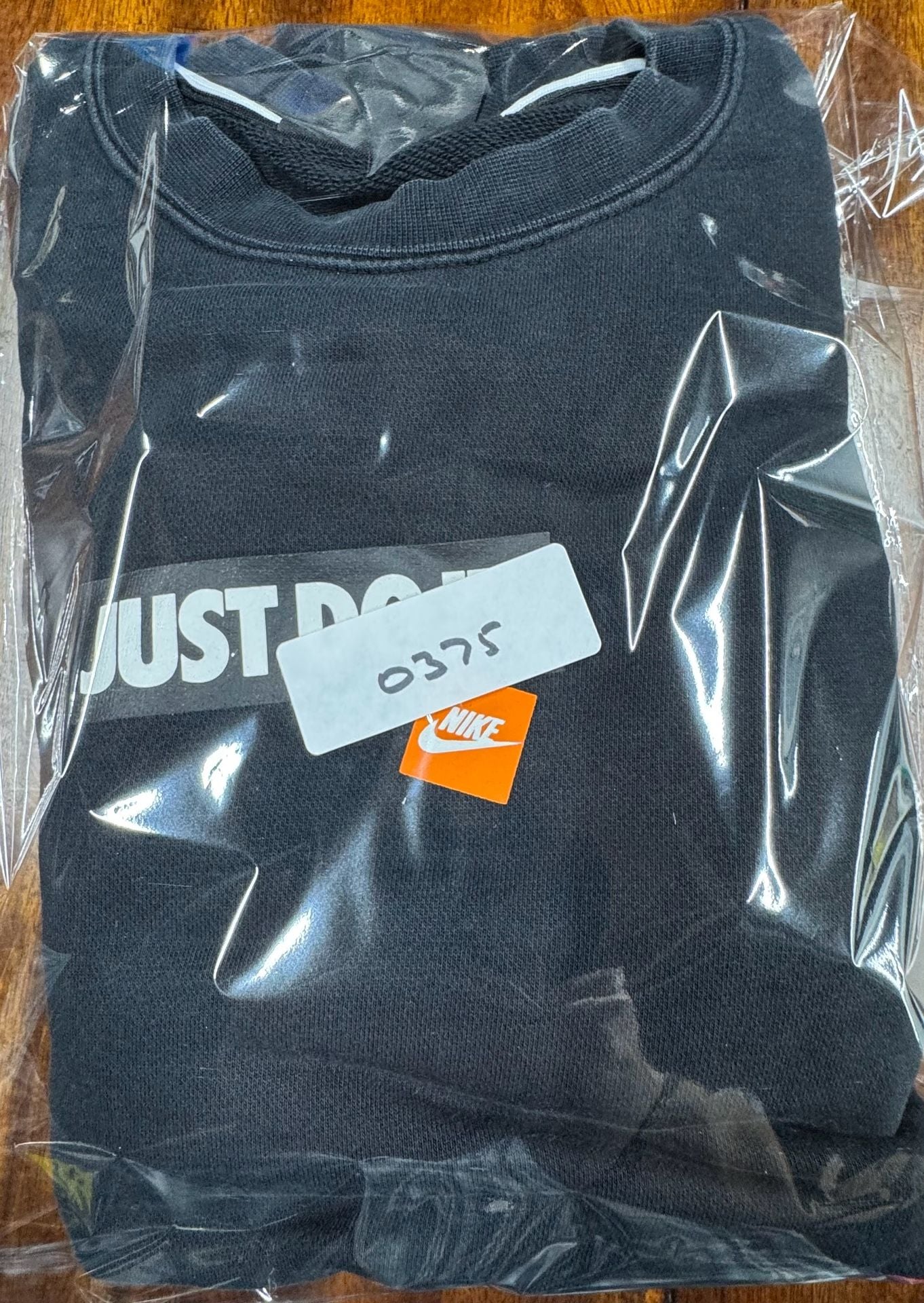 Nike Just Do It Sweatshirt Size M Black Fear Quotes Pullover 11