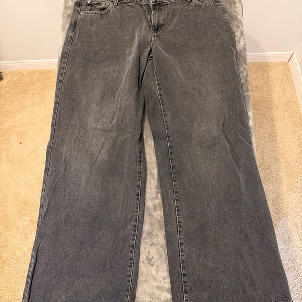 Pacsun Casey Low Rise Baggy Jeans Size 32 Black Washed Denim