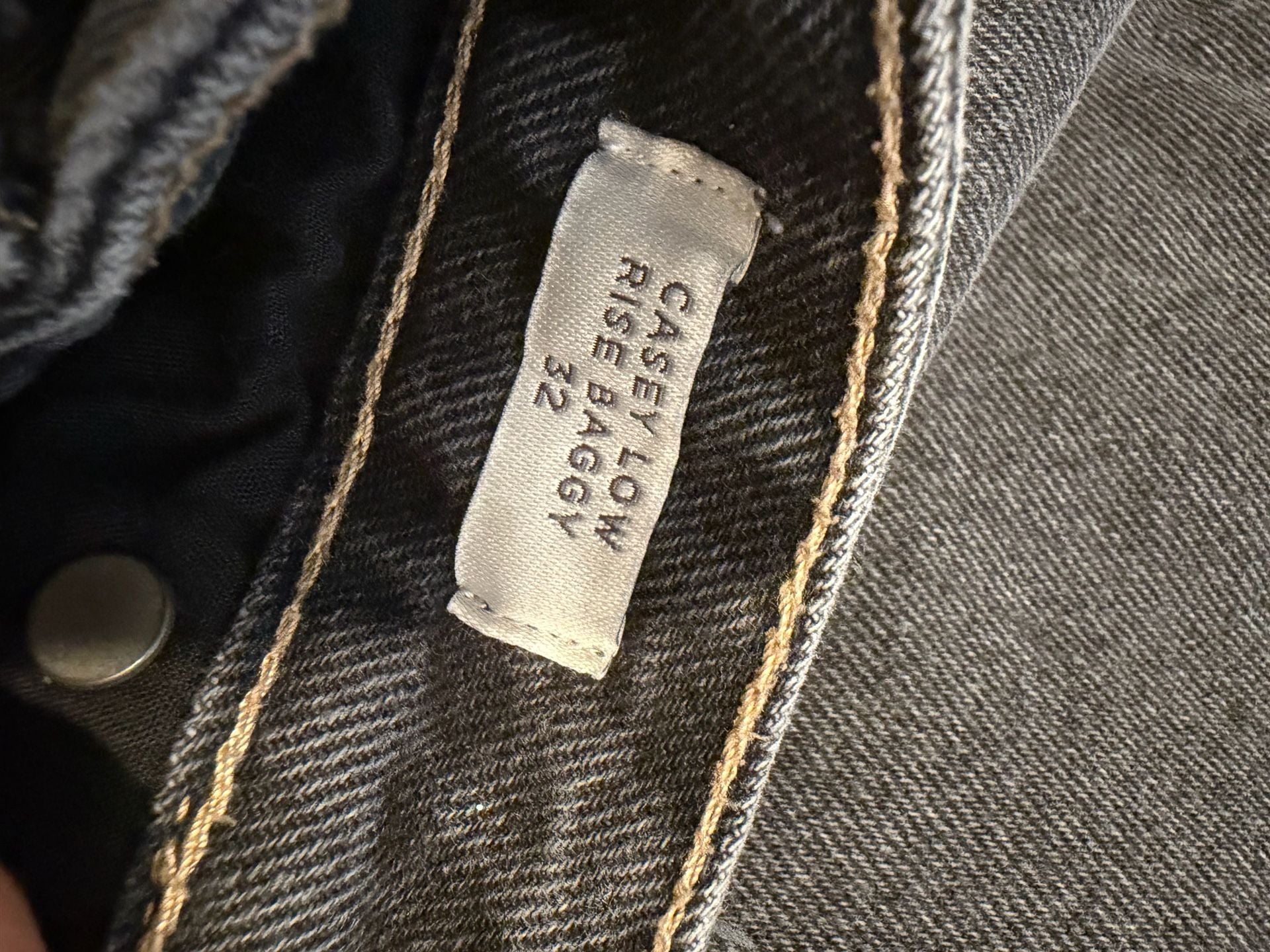 Pacsun Casey Low Rise Baggy Jeans Size 32 Black Washed Denim 5