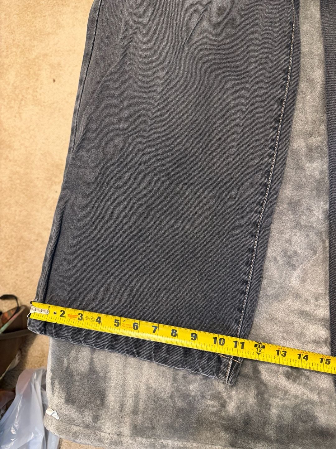 Pacsun Casey Low Rise Baggy Jeans Size 32 Black Washed Denim 6