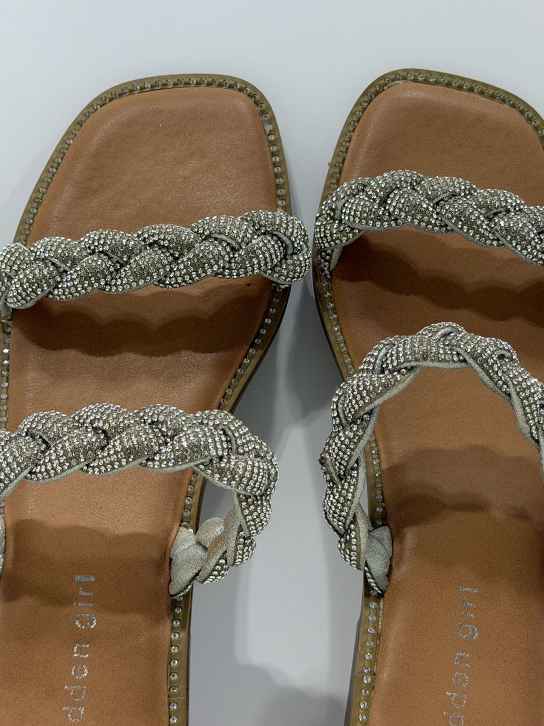 Park Braided Rhinestone Sandal, Silver Multi, 7 : , 7