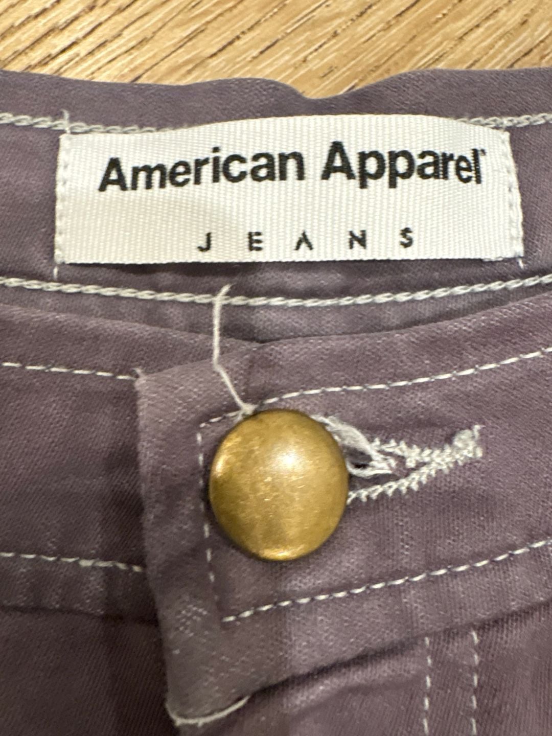 American Apparel High Waist Easy Jean Women’s M Purple Gray Stretch Skinny Jeans 3