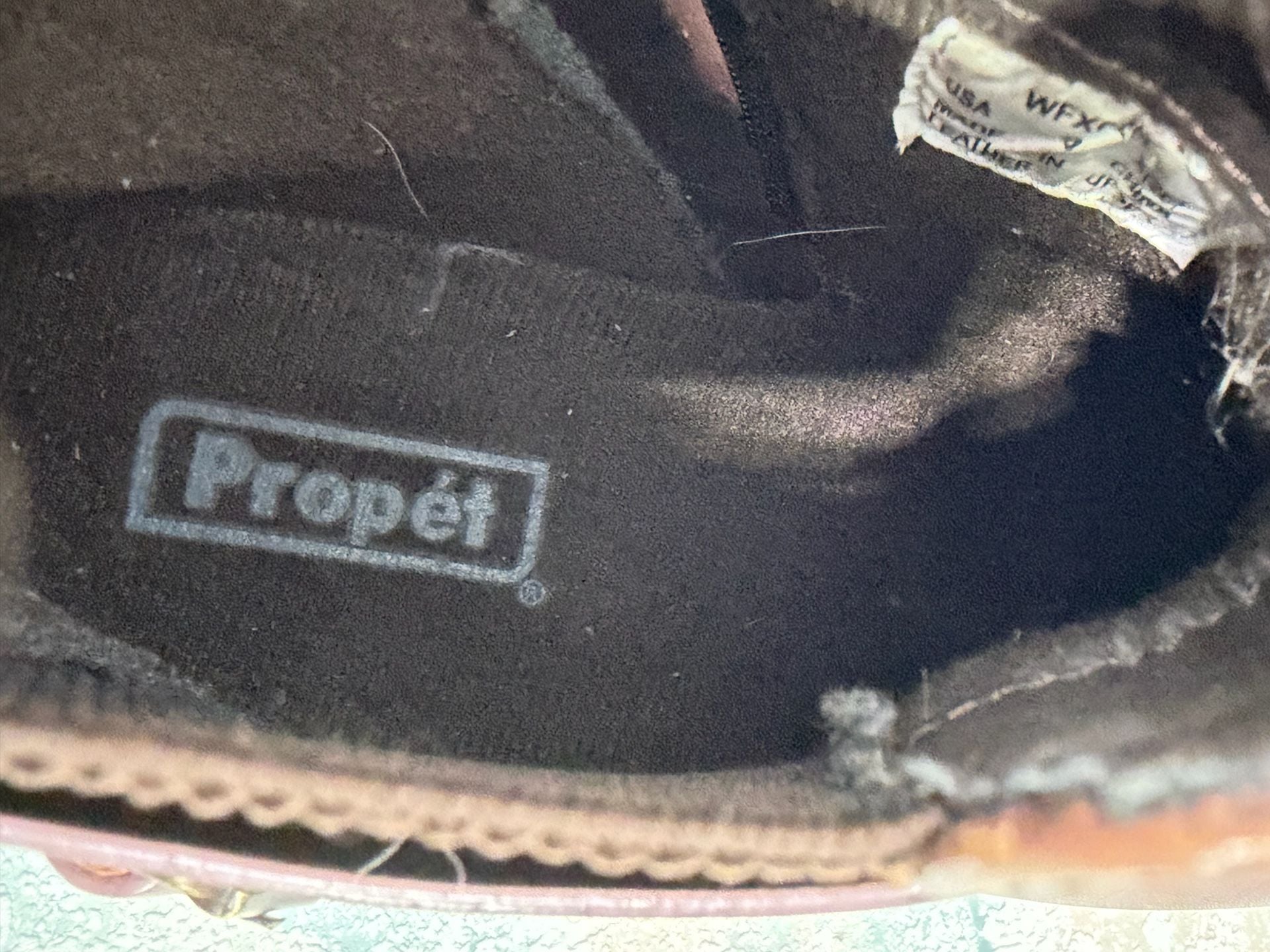 Propet Tatum Ankle Boot Brown Leather Buckle Zipper 8