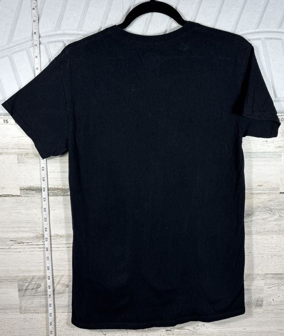 DOM Take It Easy Skeleton Graphic T-Shirt Size S Black Cotton 5