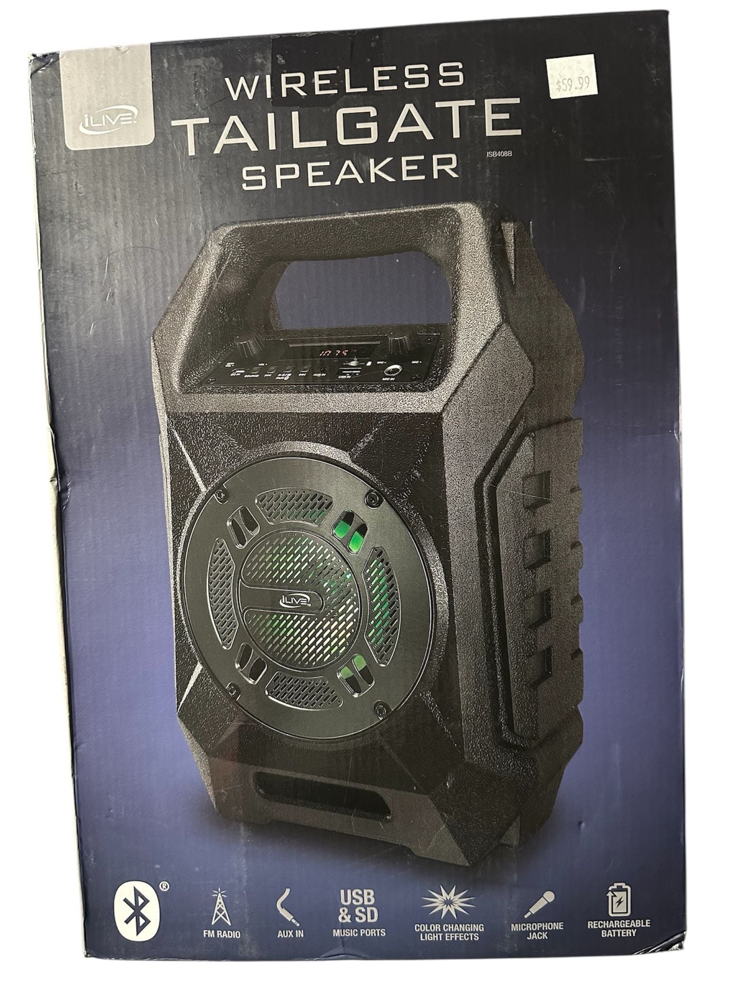 iLive Wireless Tailgate Speaker ISB408B Black 1