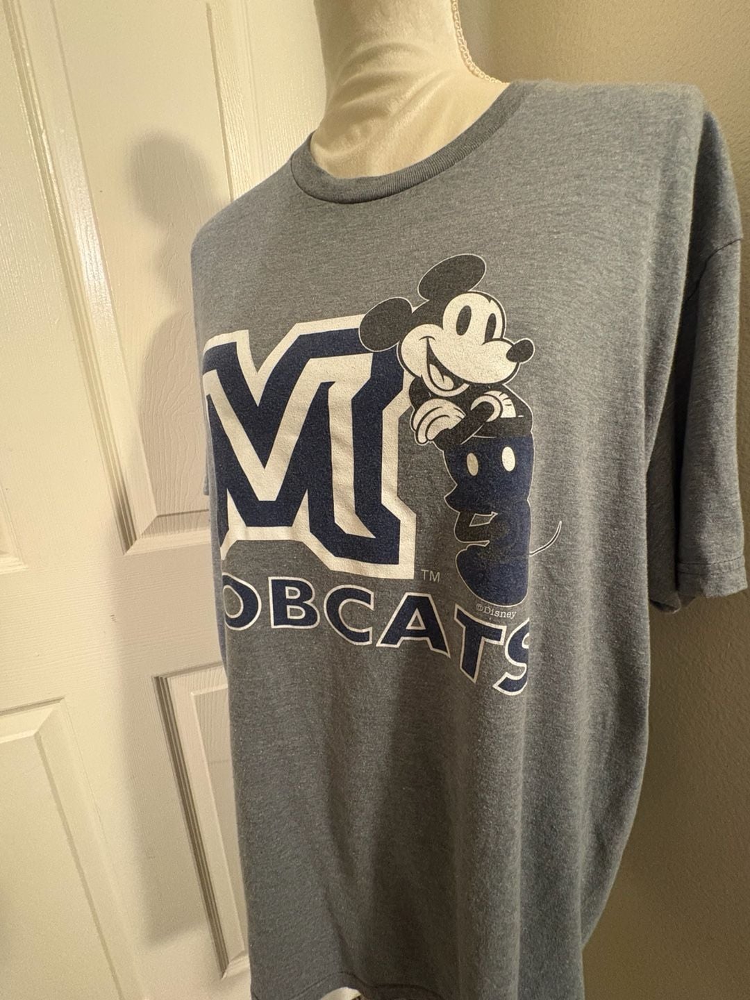 Disney Montana State Bobcats Mickey Mouse Graphic T-Shirt Gray 2