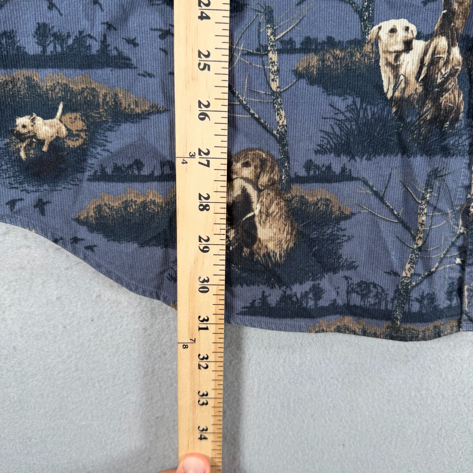Columbia River Lodge Dog Print Corduroy Shirt Size XL 5