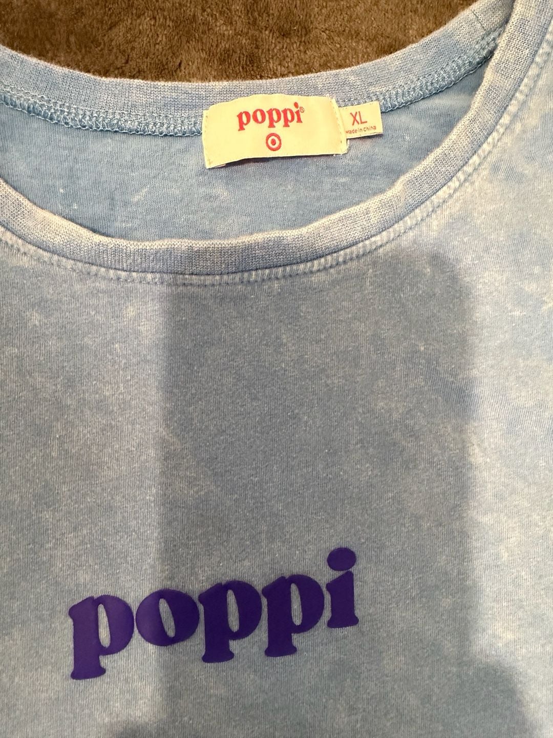 Poppi Taste The Future T-Shirt Size XL Blue Acid Wash Graphic Tee 3