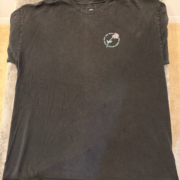 Vans Skull Rose T-Shirt X-Large Black Classic Fit
