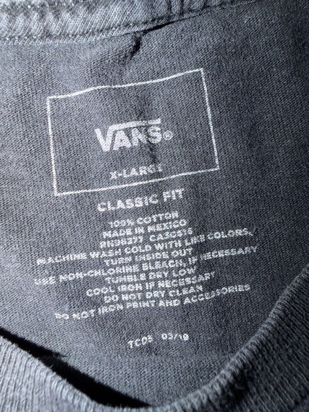 Vans Skull Rose T-Shirt X-Large Black Classic Fit 6