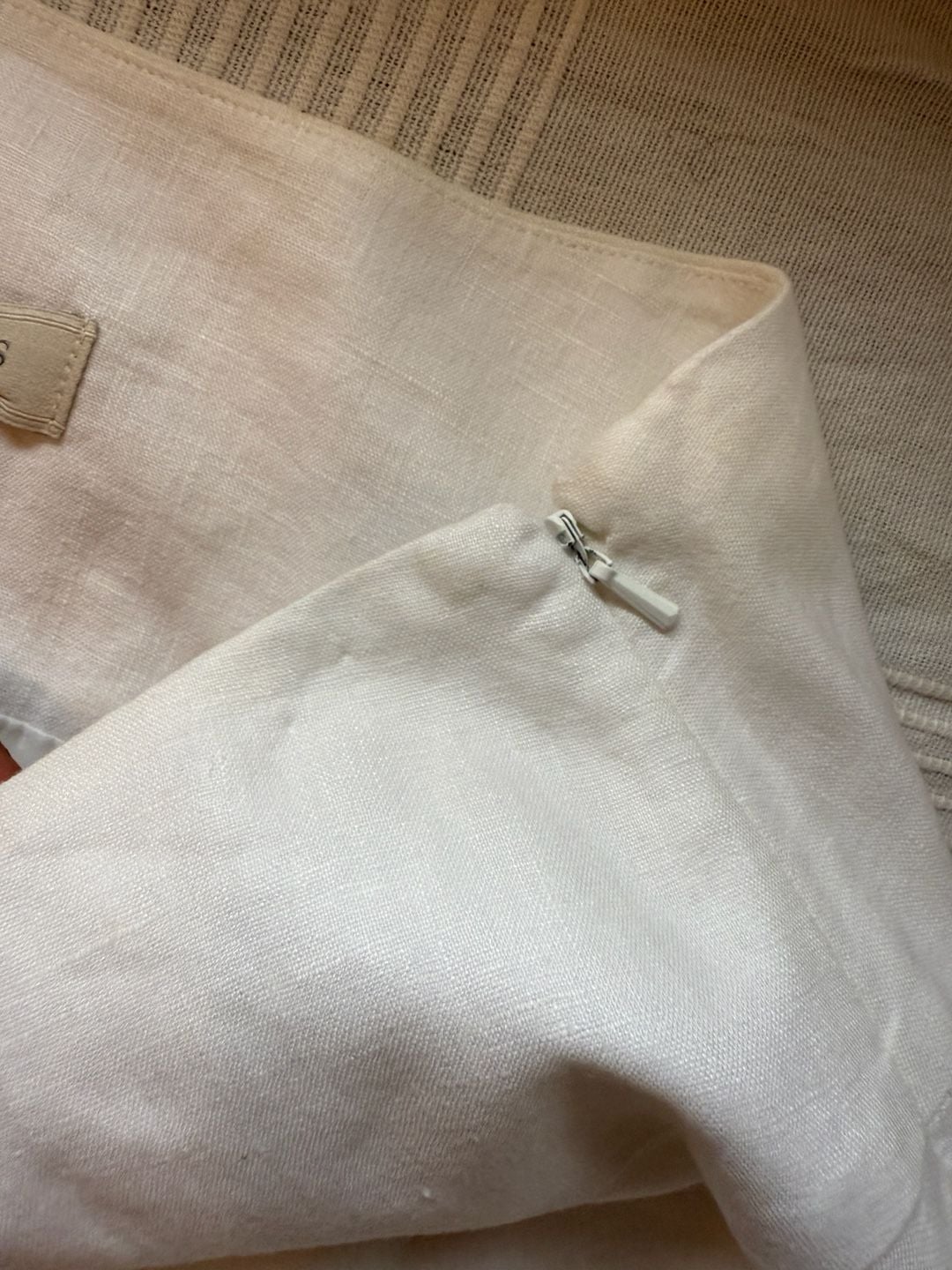 Talbots Tiered Linen Skirt Size 6P White 7