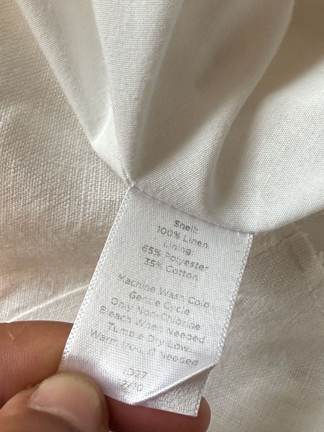 Talbots Tiered Linen Skirt Size 6P White 8