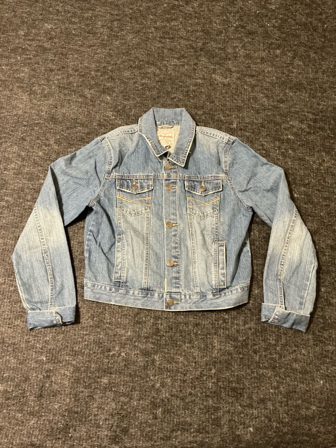 Aeropostale 1987 Denim Trucker Jacket Womens Size Large Blue Cotton 2