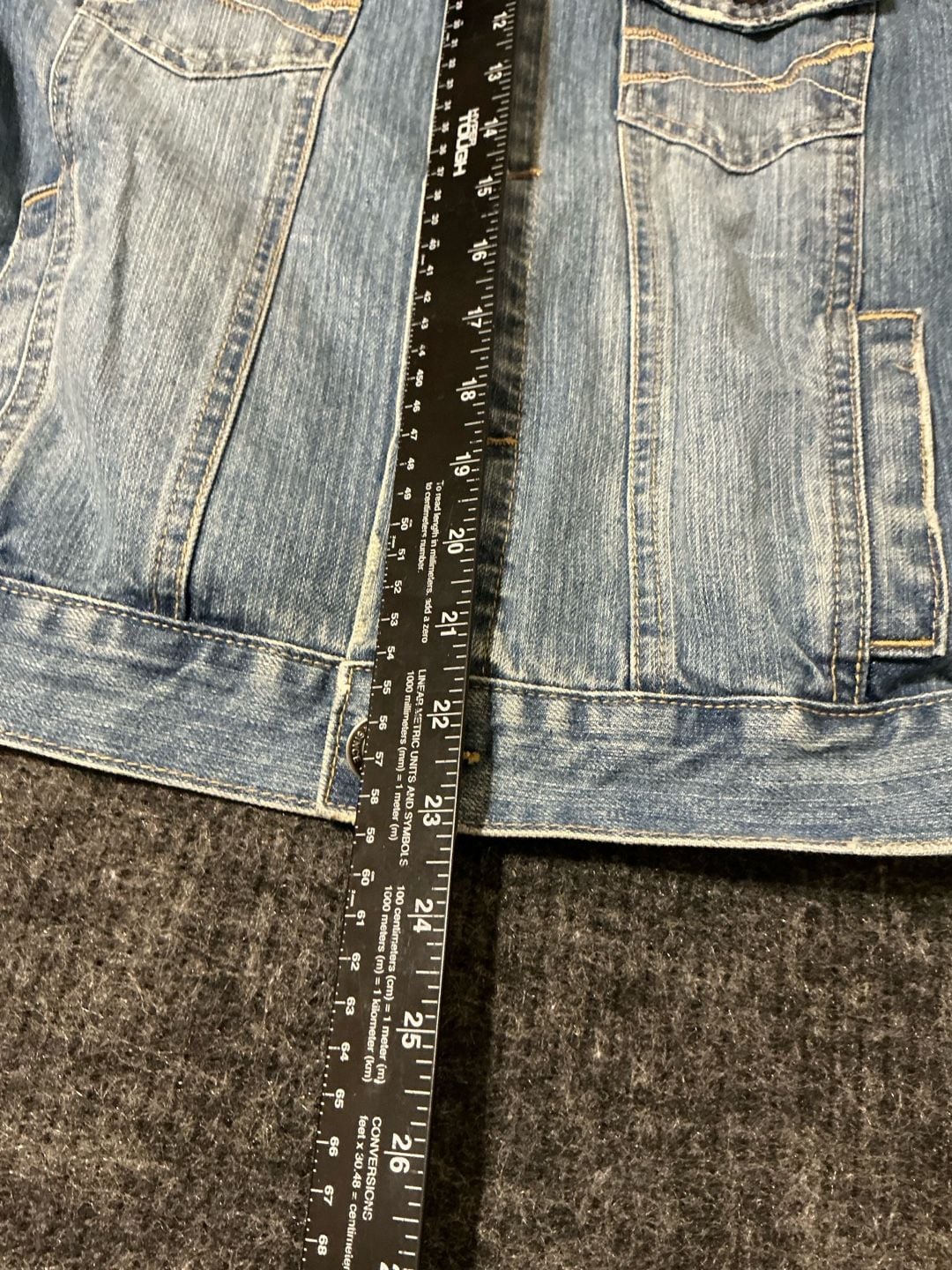 Aeropostale 1987 Denim Trucker Jacket Womens Size Large Blue Cotton 6