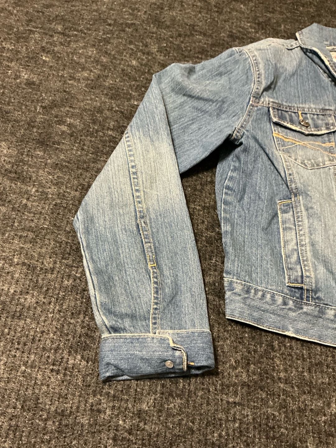 Aeropostale 1987 Denim Trucker Jacket Womens Size Large Blue Cotton 8