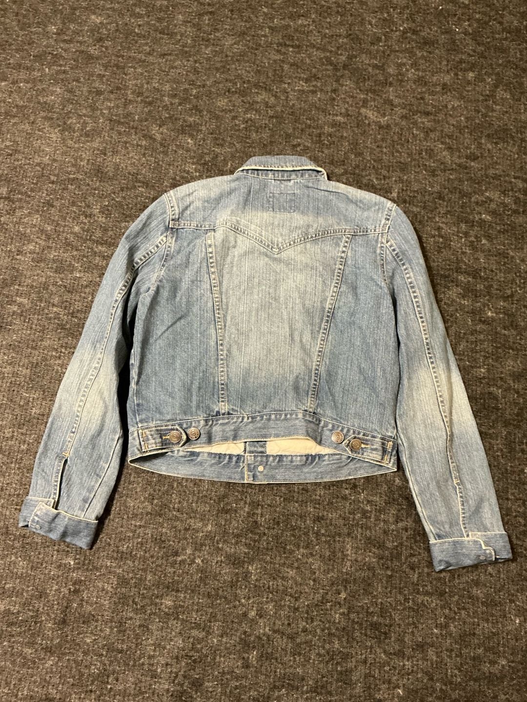 Aeropostale 1987 Denim Trucker Jacket Womens Size Large Blue Cotton 10
