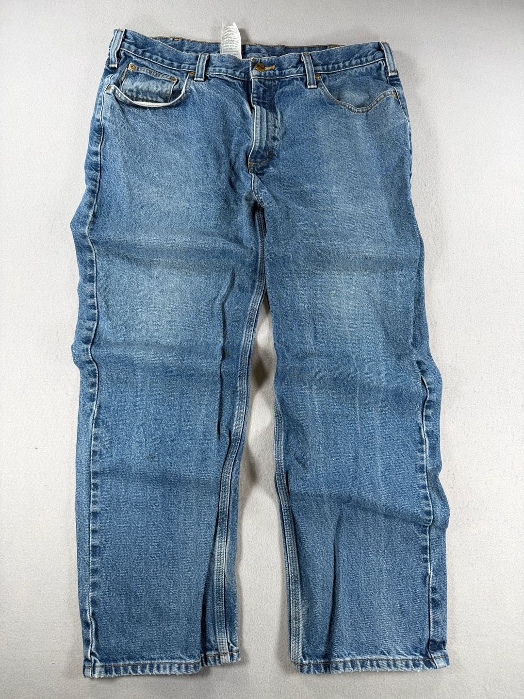 Vtg Carhartt Relaxed Fit Jeans Size 40x32 Blue Denim 2