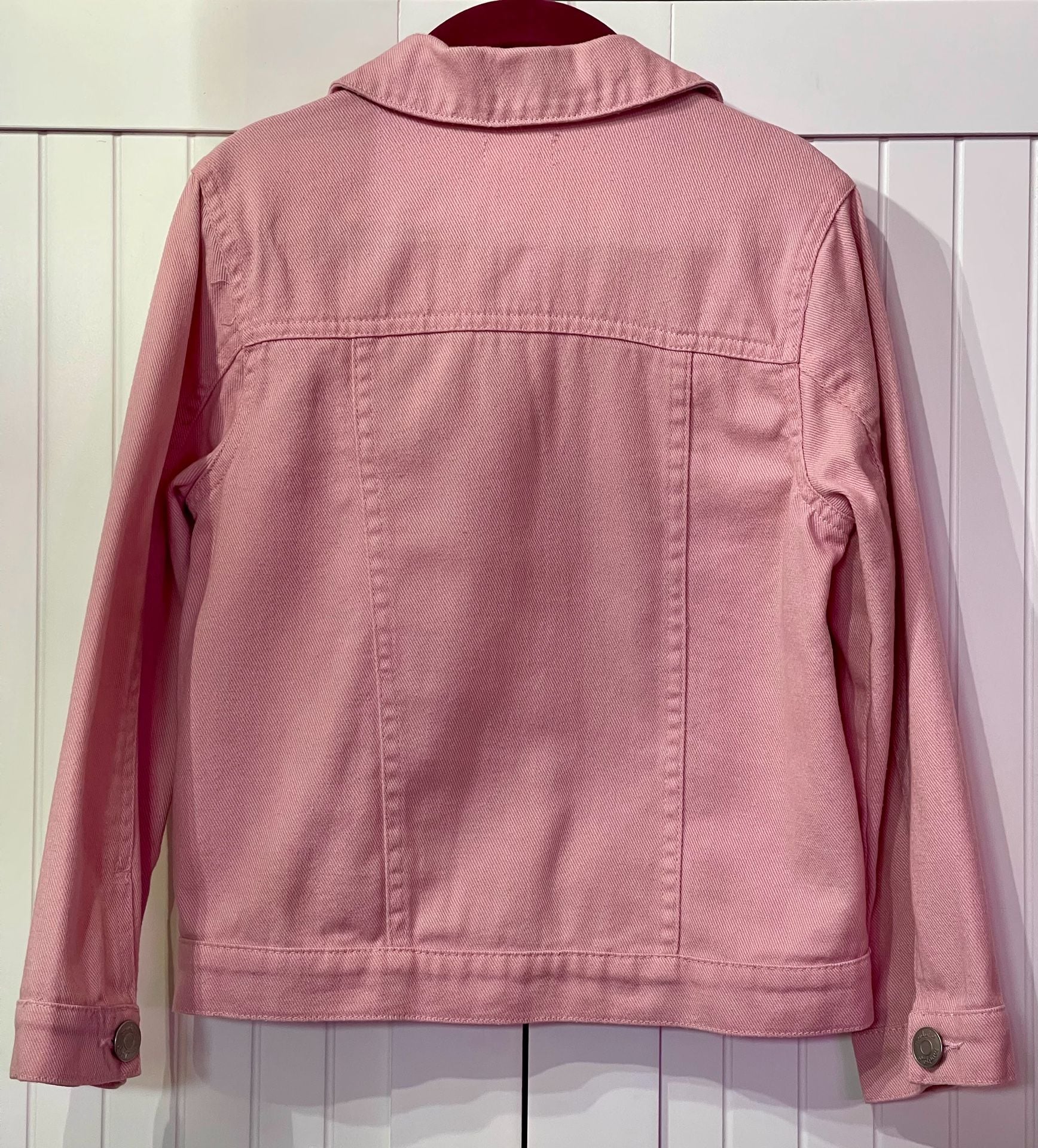 Mud Pie Pink Denim Jacket Size 4T-5T Ruffled 3
