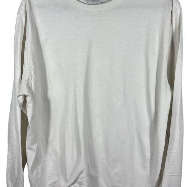 Jerzees Long Sleeve T-Shirt Size XL White Cotton