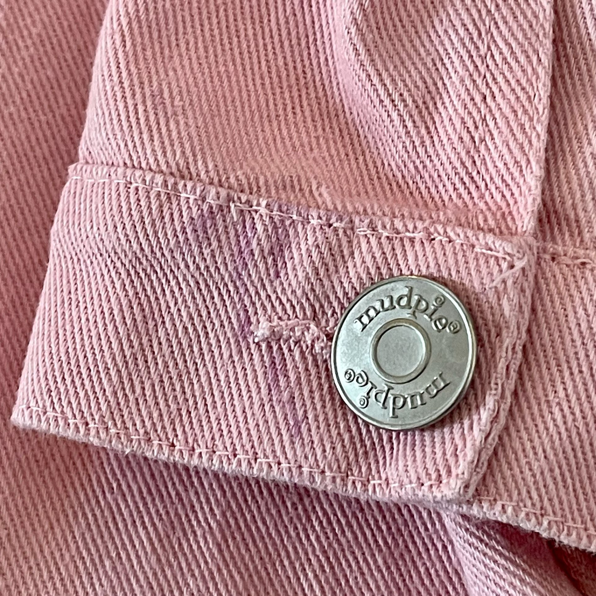 Mud Pie Pink Denim Jacket Size 4T-5T Ruffled 7