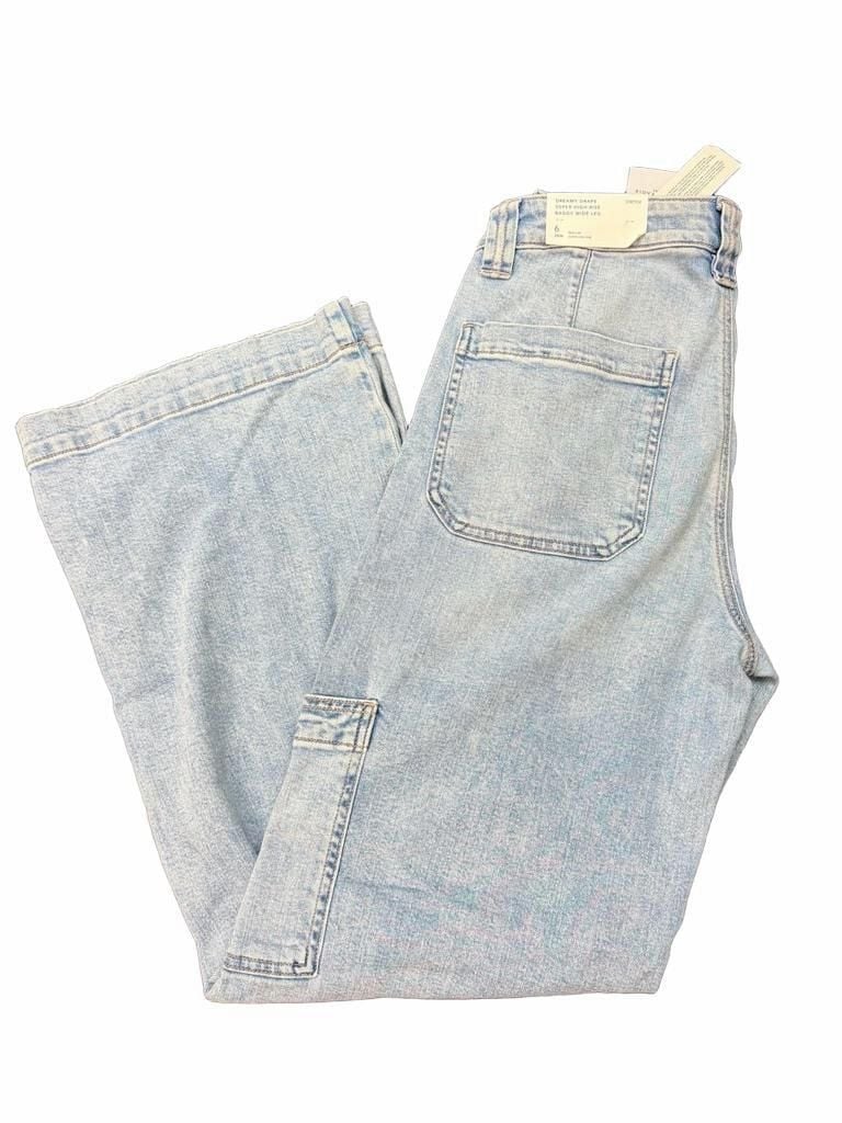 American Eagle Dreamy Drape Baggy Wide Leg Jeans Size 6 6