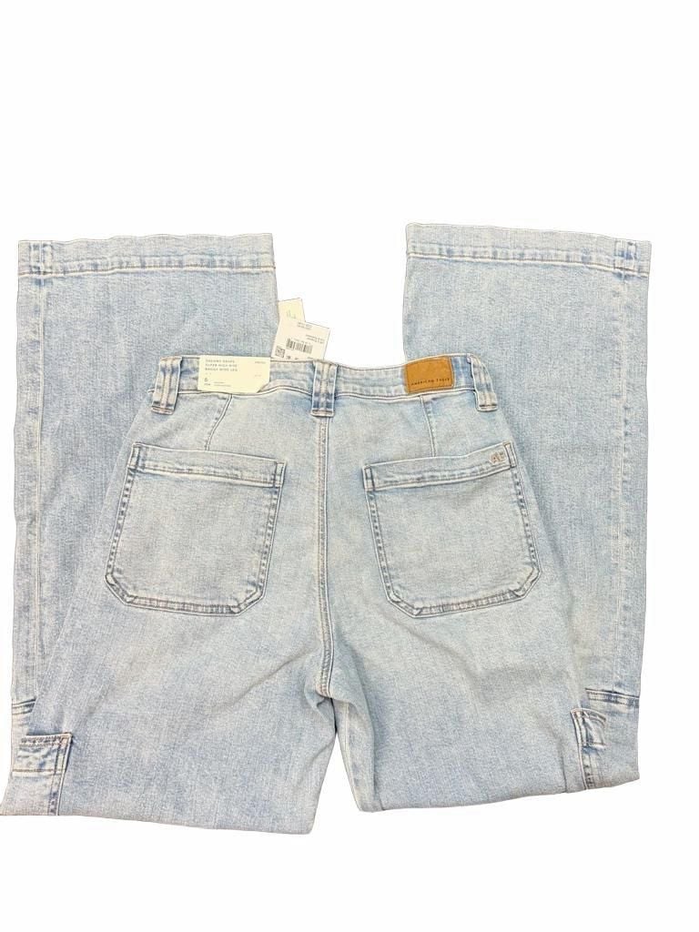 American Eagle Dreamy Drape Baggy Wide Leg Jeans Size 6 4