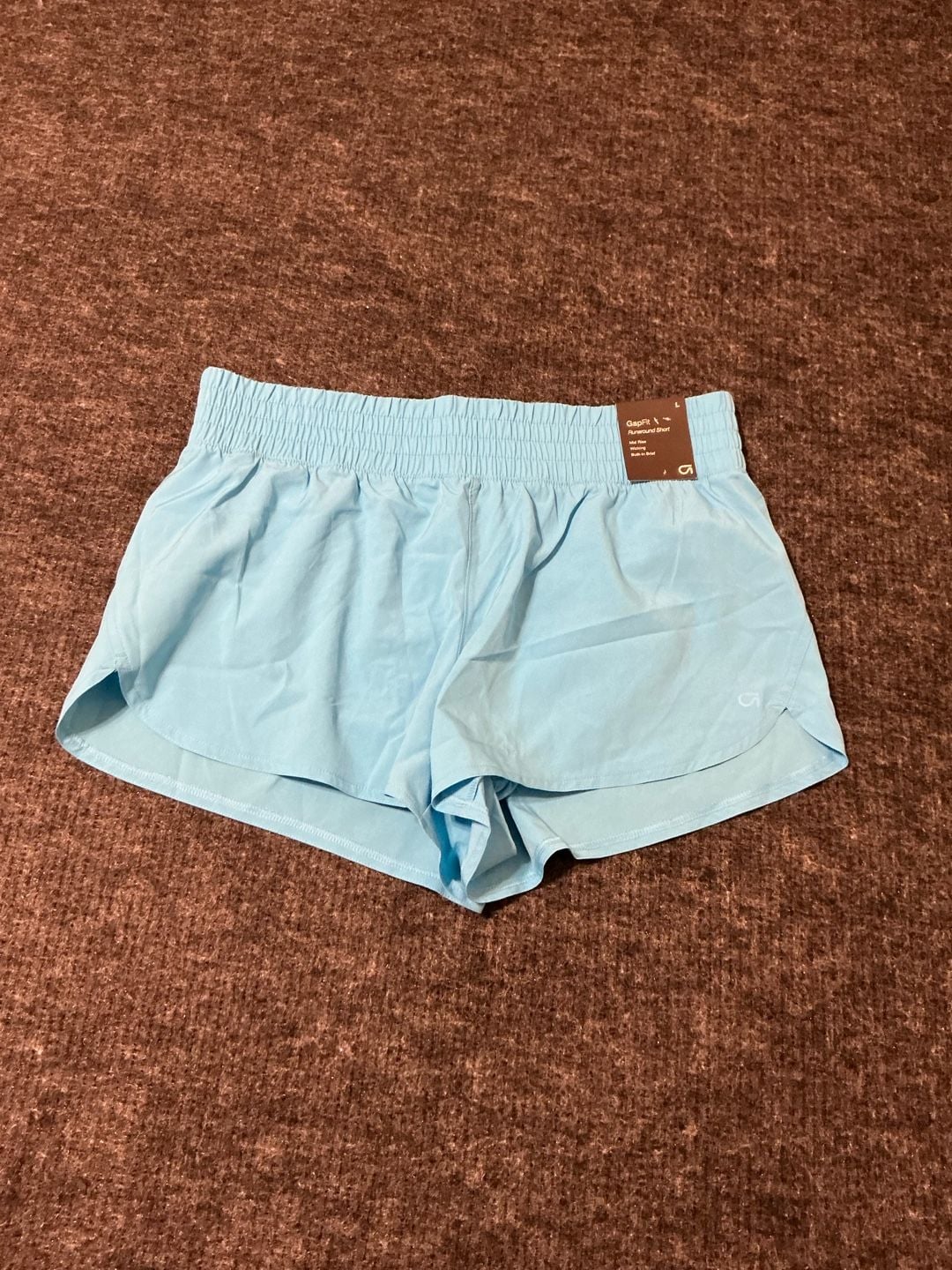 Gap Fit Runaround Athletic Running Shorts Womens Size Large Light Blue 2