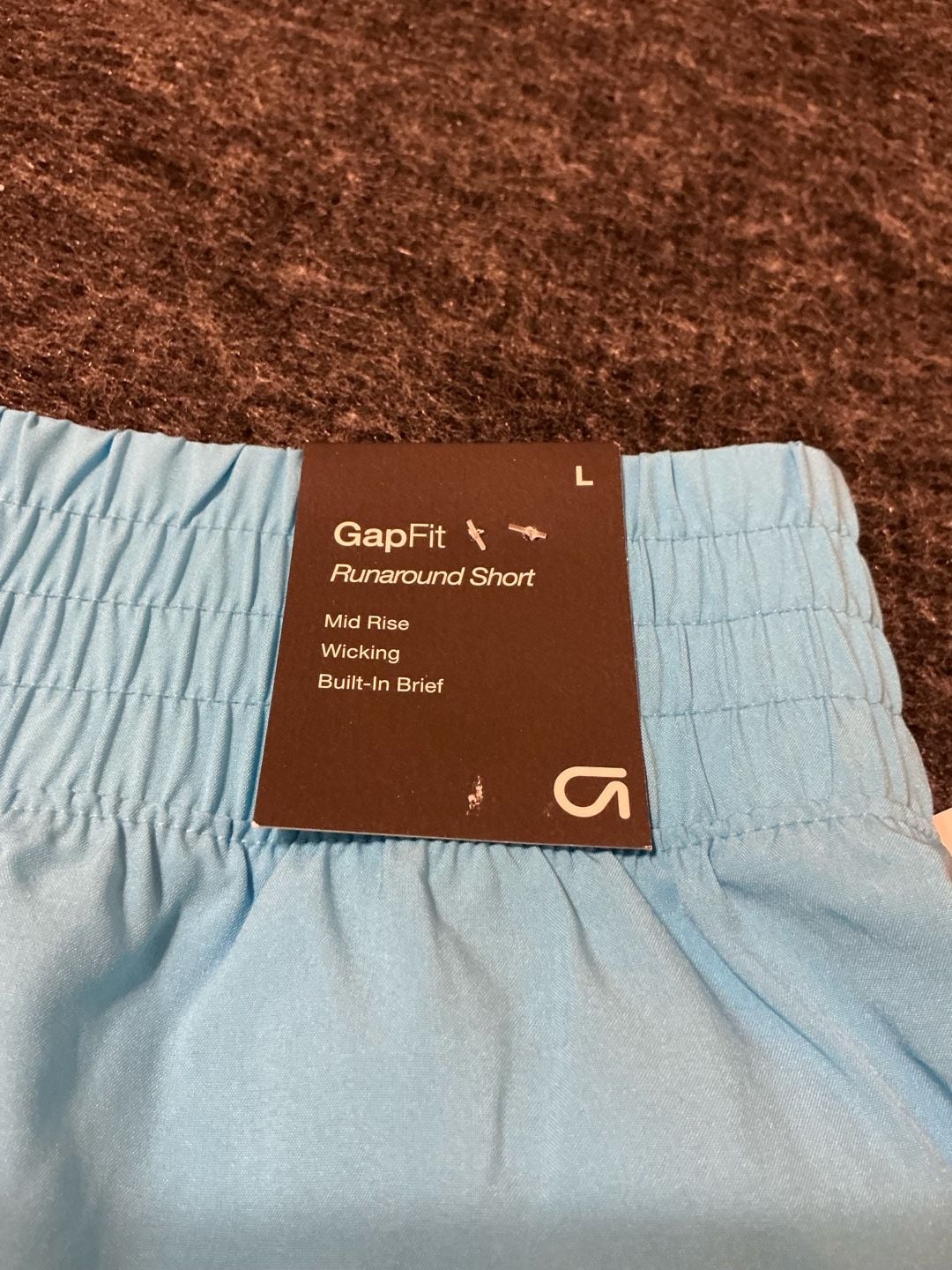 Gap Fit Runaround Athletic Running Shorts Womens Size Large Light Blue 6