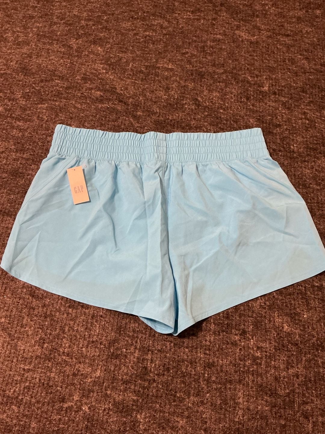 Gap Fit Runaround Athletic Running Shorts Womens Size Large Light Blue 8