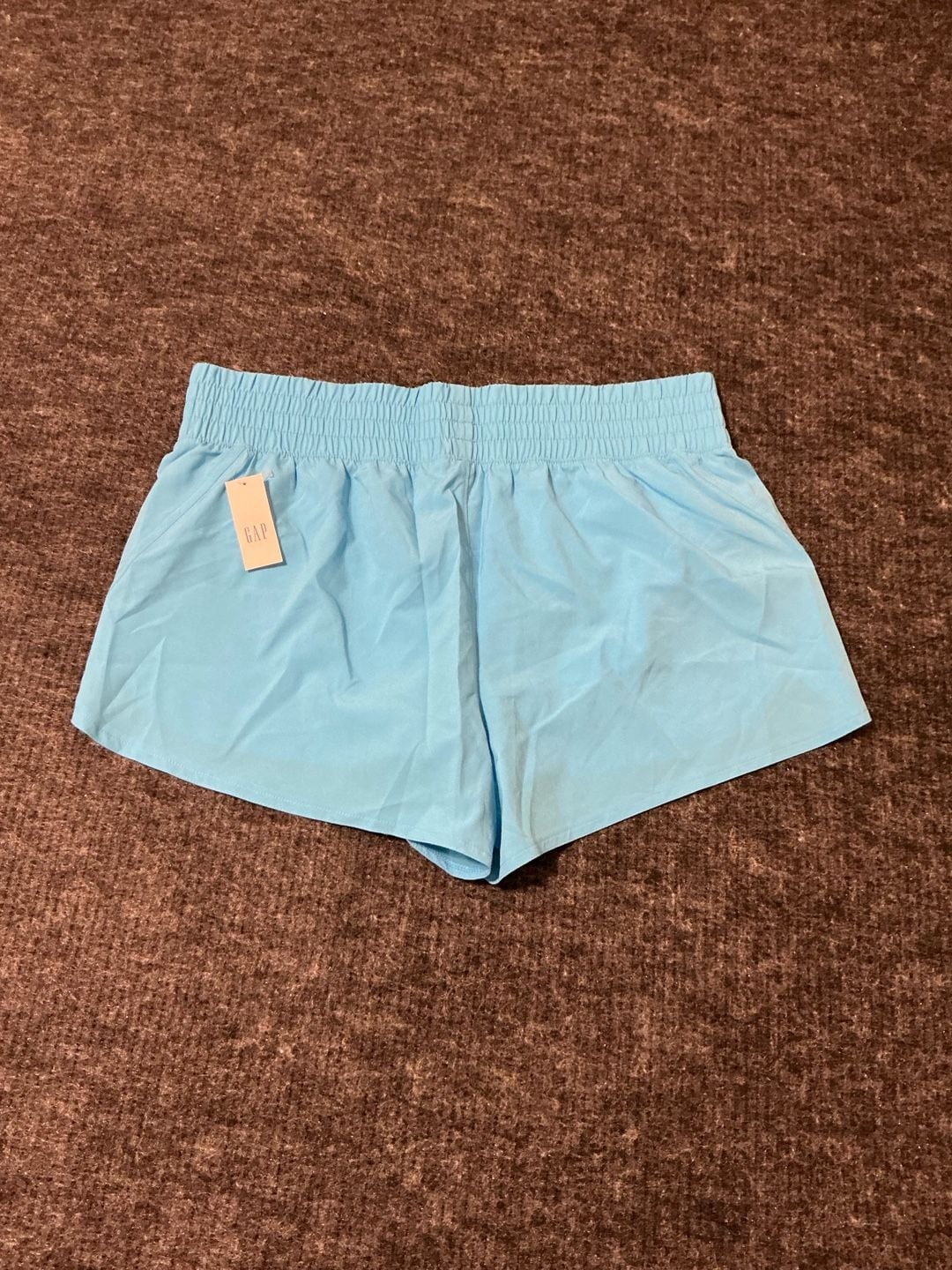Gap Fit Runaround Athletic Running Shorts Womens Size Large Light Blue 9