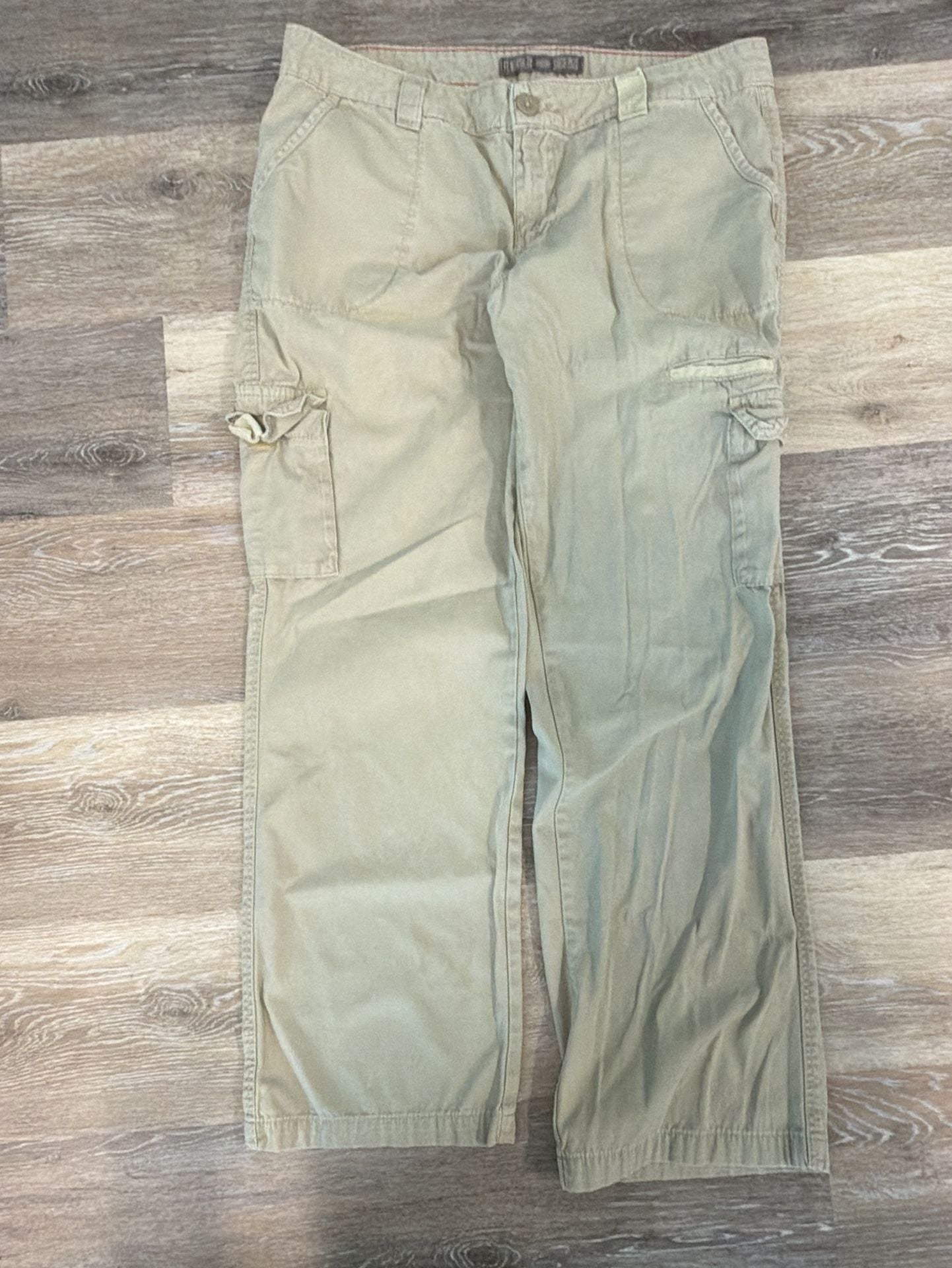Dickies Cargo Pants Size 12 Regular Khaki Relaxed Fit 2