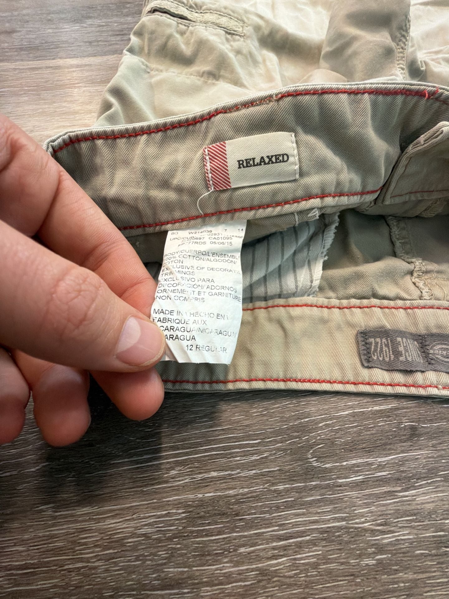 Dickies Cargo Pants Size 12 Regular Khaki Relaxed Fit 4