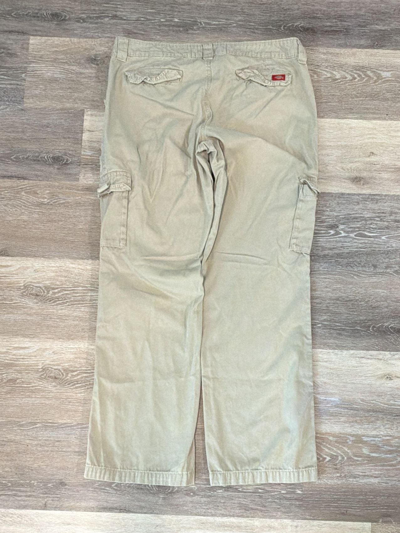 Dickies Cargo Pants Size 12 Regular Khaki Relaxed Fit 5