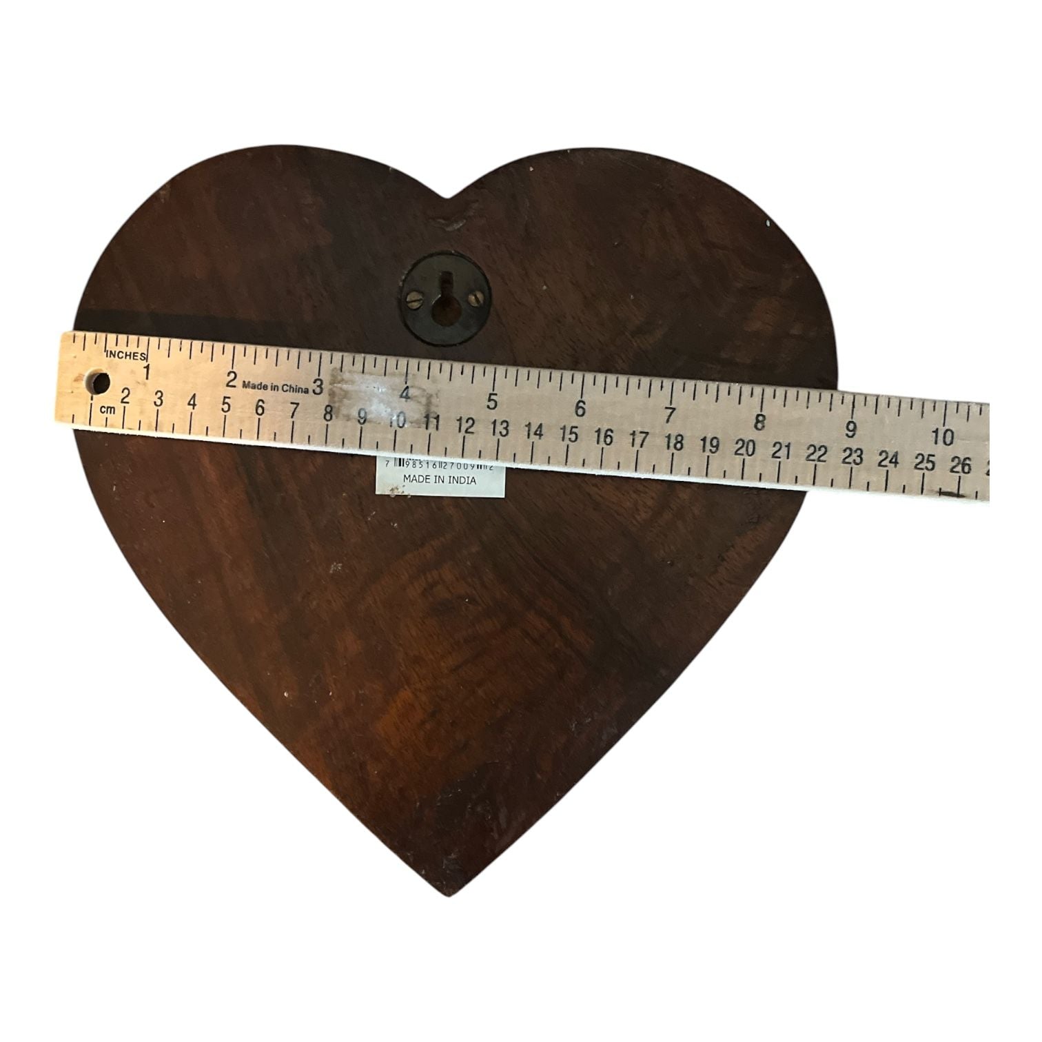 THT Designs Wood Heart Wall Plaque Home Sweet Home Brass Inlay 3