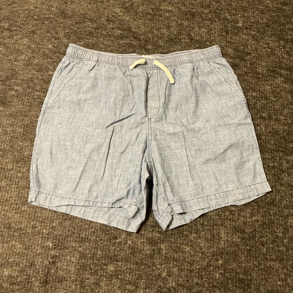 Old Navy Jogger Chambray Drawstring Dock Short Mens Size Large Blue