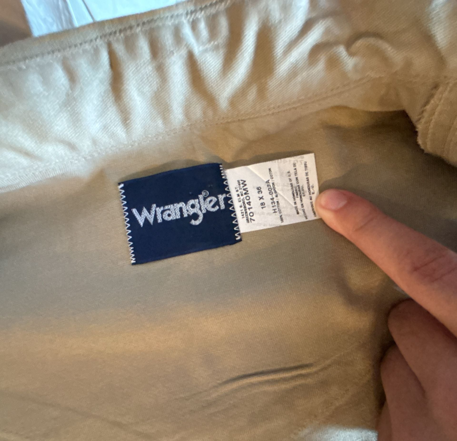 Wrangler 70140MW Western Snap Work Shirt 18 X 36 Khaki 4