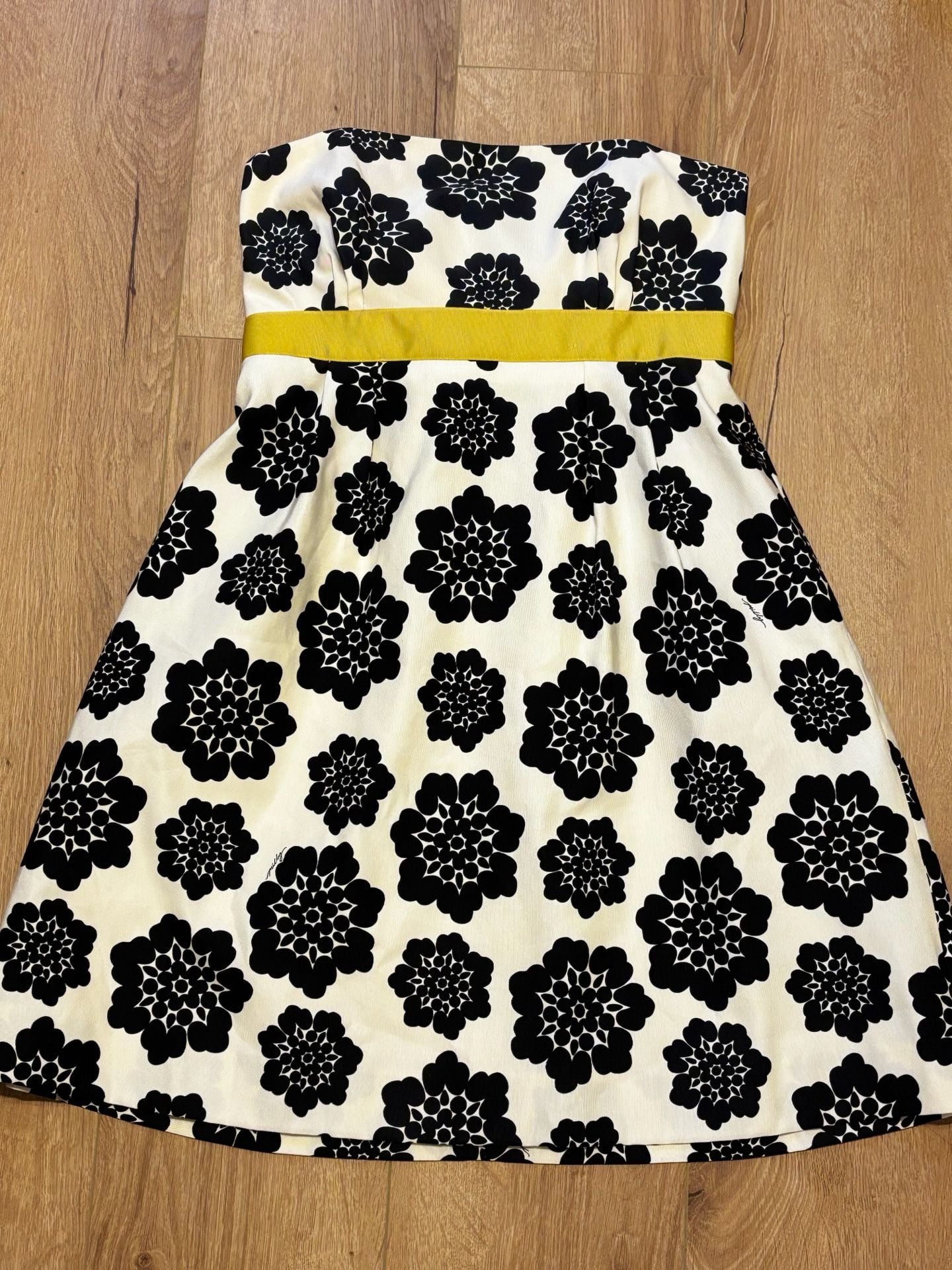 Milly Floral Strapless Dress Size 8 2