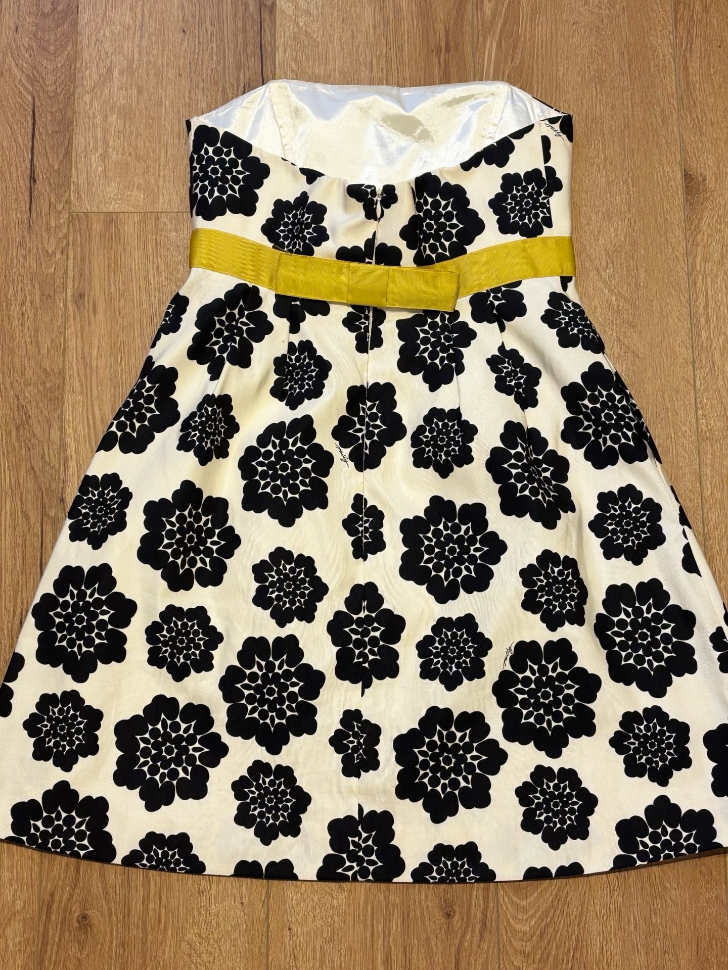 Milly Floral Strapless Dress Size 8 3